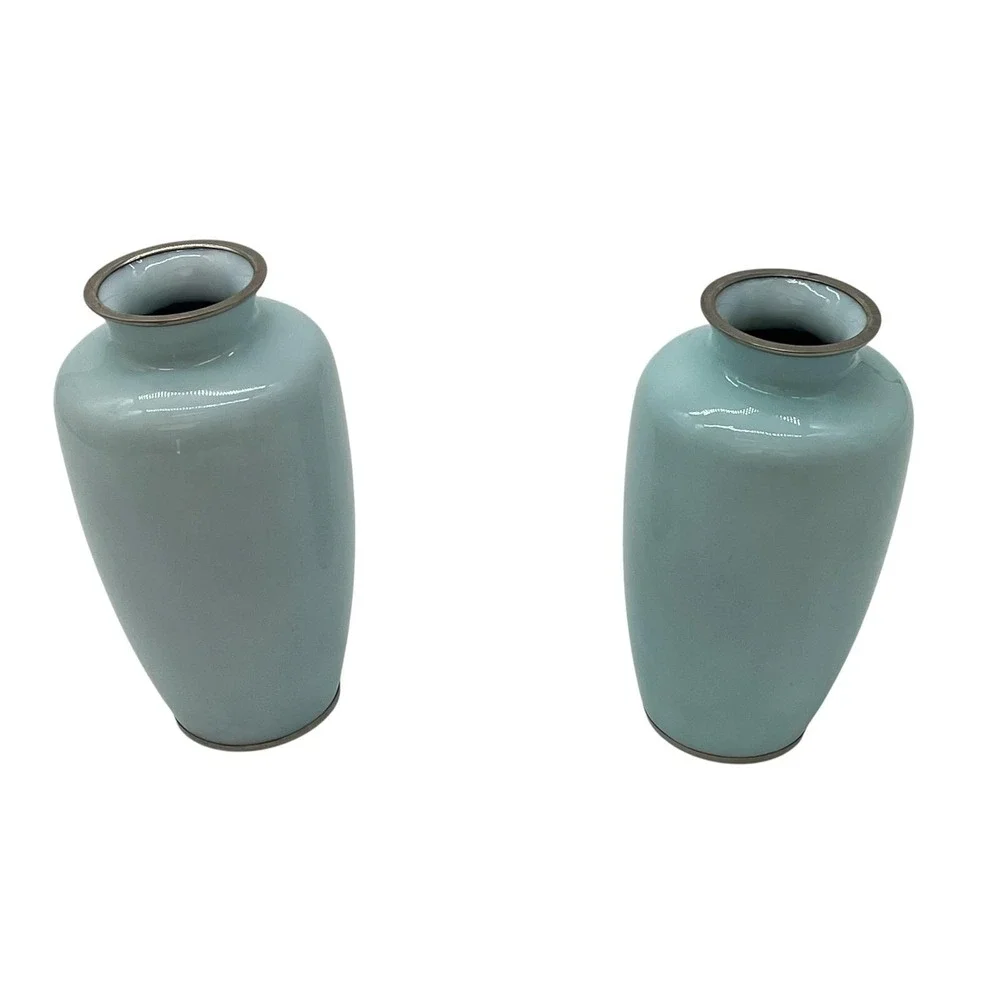 Vintage Sato Cloisonné Pair of 7